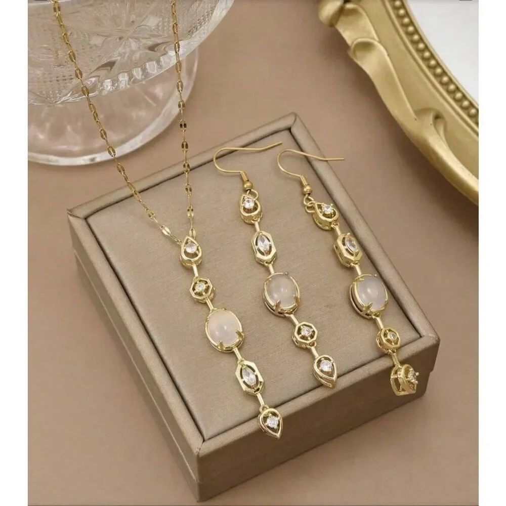 Modern Necklace Earring Set - Picture 1 of 4